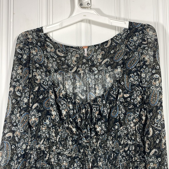 Free People Lolita Paisley Print Blouse - Picture 5 of 12